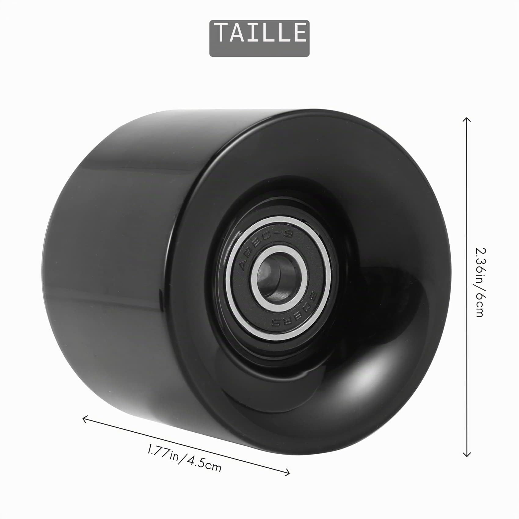 Roues de Skate 60mm ABEC-9 Bearing Steel Cruiser Pack de 4