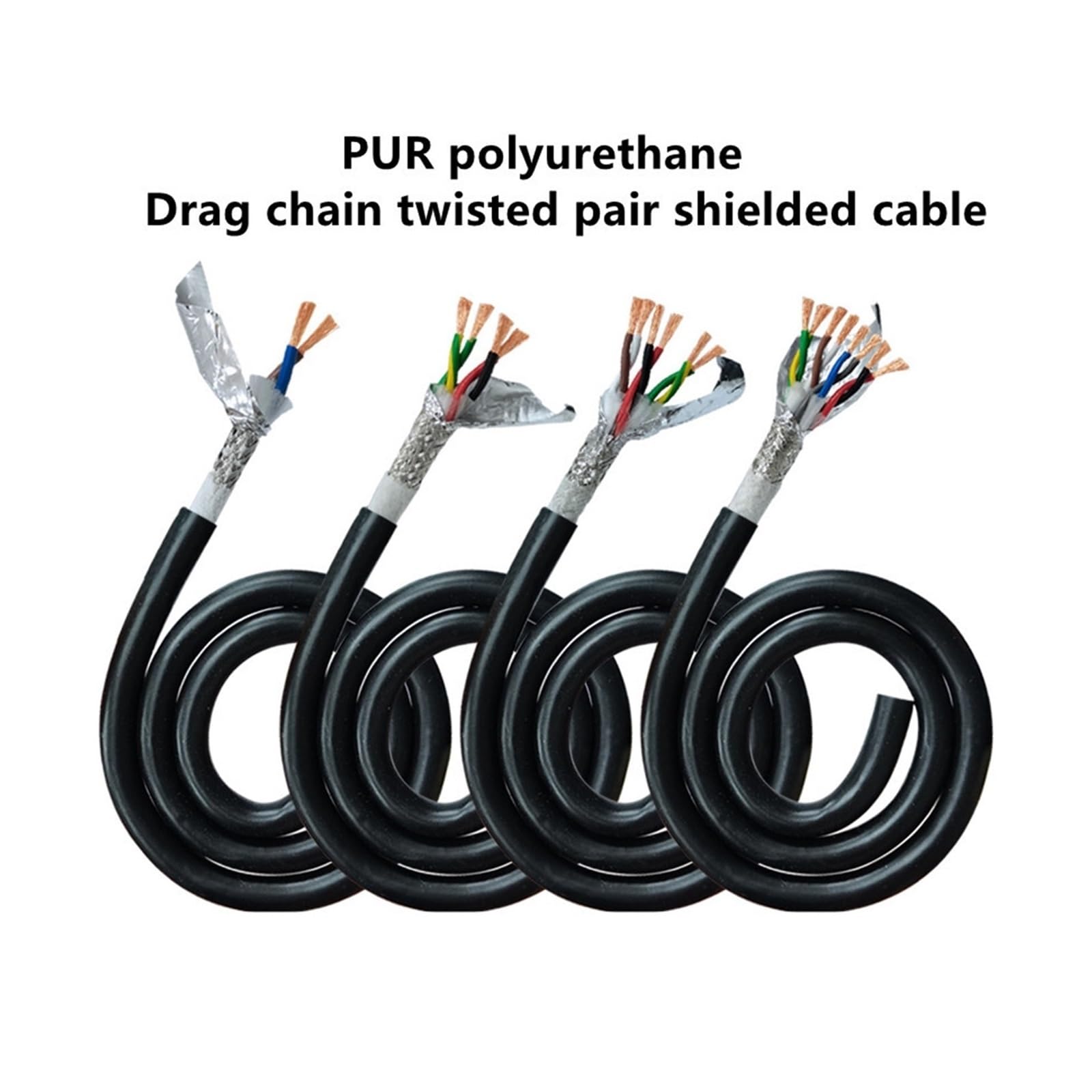 2-16-żyłowy, Ekranowany Kabel Łańcuchowy Typu Skrętka PUR