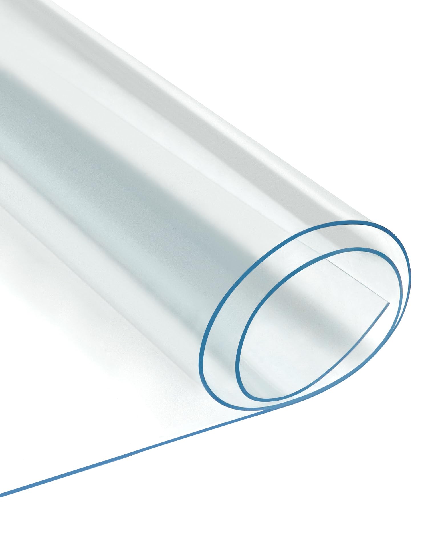 QWORK® Transparent PVC Tablecloths, Clear PVC Table Protector, 200cm × ...