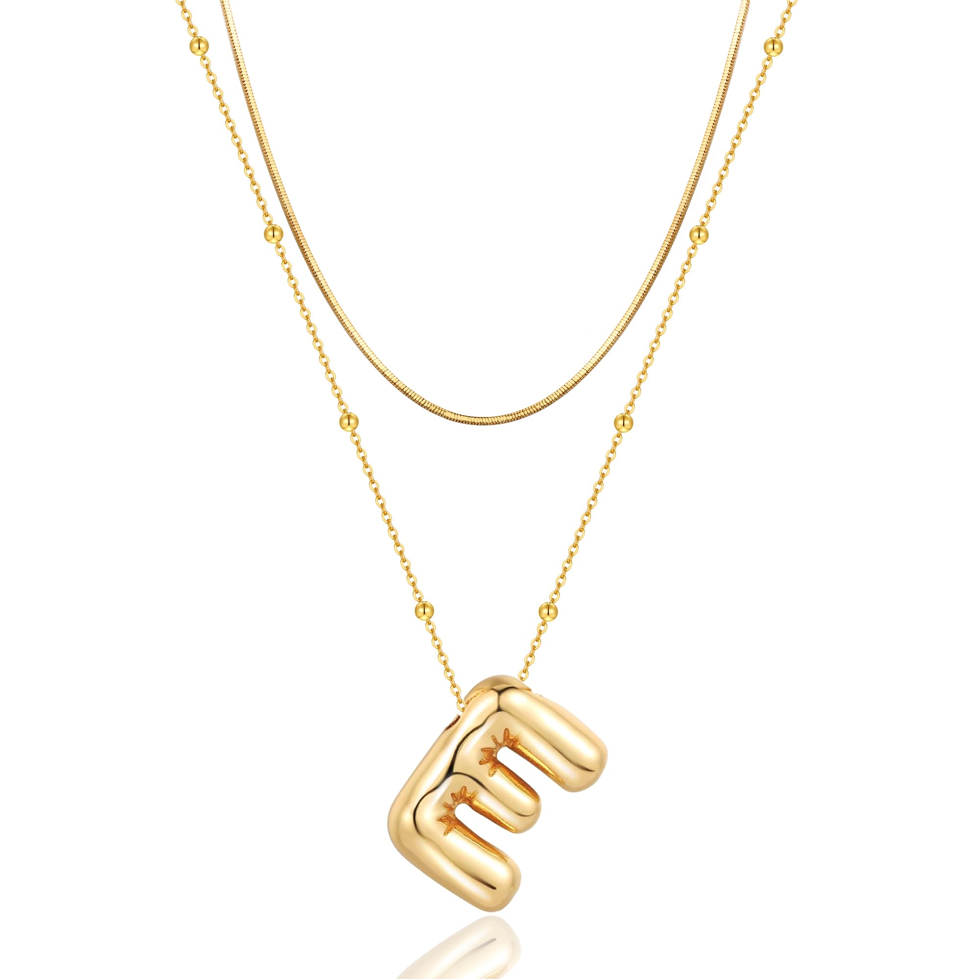 Collane per Donne e Ragazze Pendentini ad Alfa Lettere a balaustre Personalizzate per Nome, Collana di Scudo con medaglia, Regalo Femminile