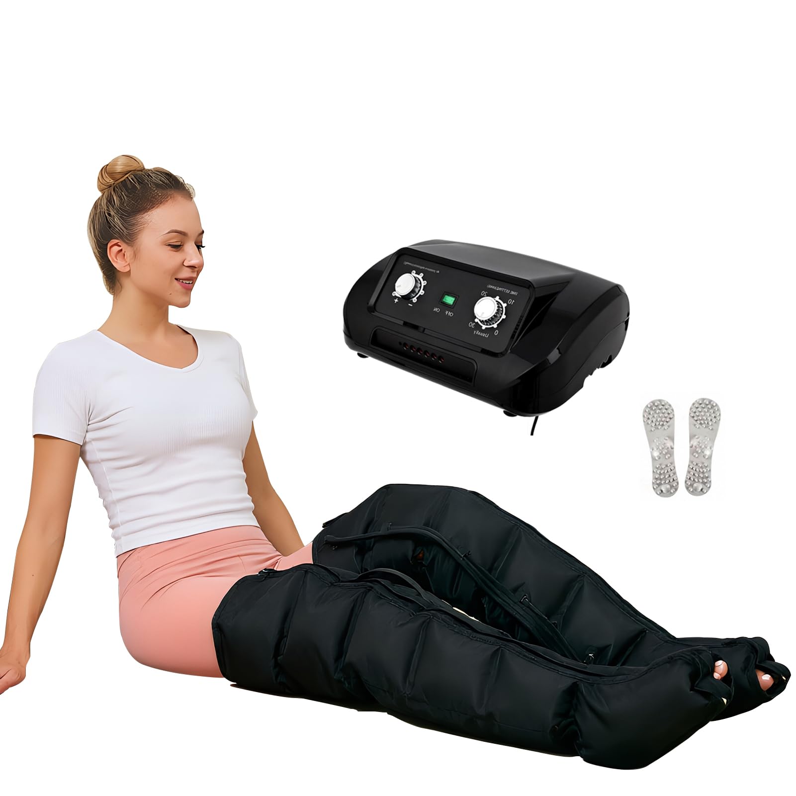 Pressoterapia Linfodrenaggio Massaggiatore Gambe Pressoterapia Professionale Per Casa 6 Camere Massaggio Linfodrenante, Circolazione Sanguigna, Allevia Dolori Muscolari, Pressione Regolabili