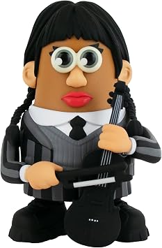 Poptaters Wednesday - The Addams Family - Wednesday Addams - Includes 16 Removable, Interchangeable Facial and Body Parts Including one Surprise Potato Head Original Piece!