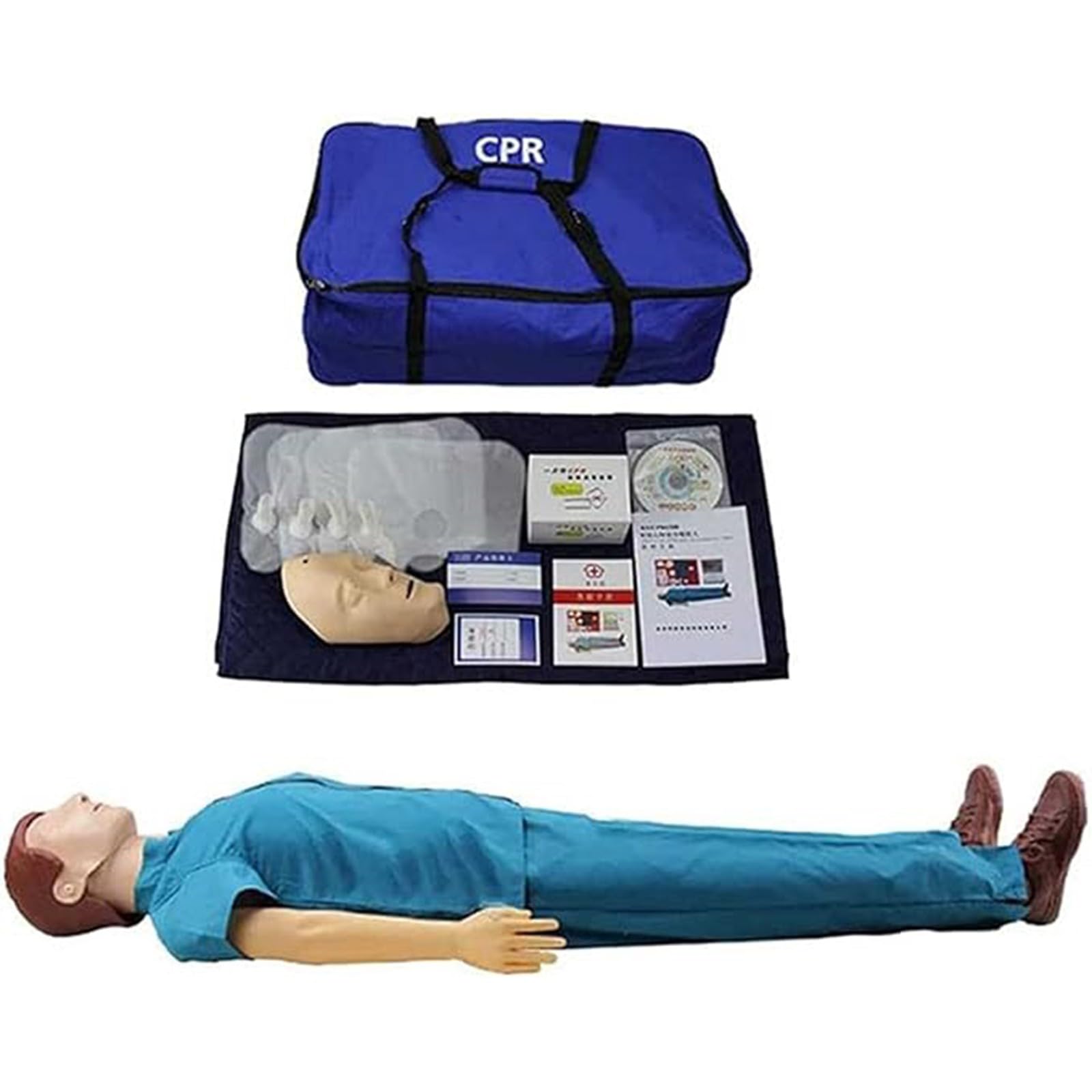 Mannequin De Formation Complet Pour La Réanimation Cardio-Pulmonaire (RCP) Avec Peau Faciale Remplaçable Mannequin De RCP Pour Adulte A