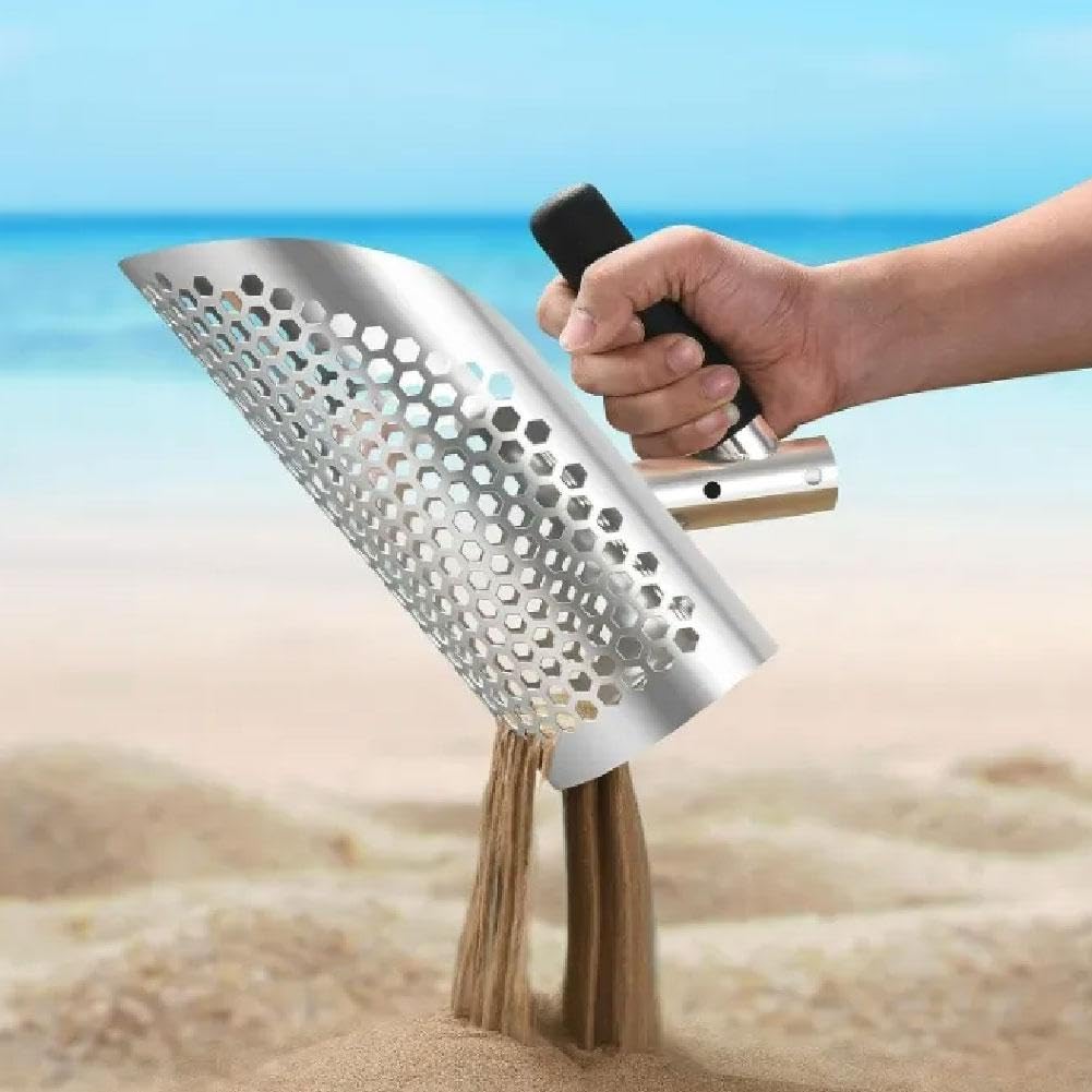 Pelle à sable robuste en acier inoxydable, longue poignée portable pour chasse au trésor sous-marin et plage