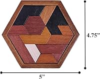 Vista 4 de Rompecabezas de madera hexagonal – Teasers de cerebro para niños de 10 a 12 años. También es un gran rompecabezas para adultos