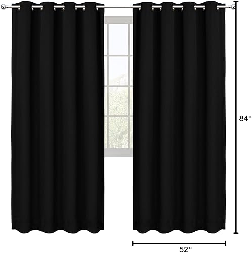 Miniatura 8 de Utopia Bedding - Cortinas opacas para oscurecer la habitación y aislar térmicamente, 2 paneles, 8 ojales por panel, 2 lazos incluidos