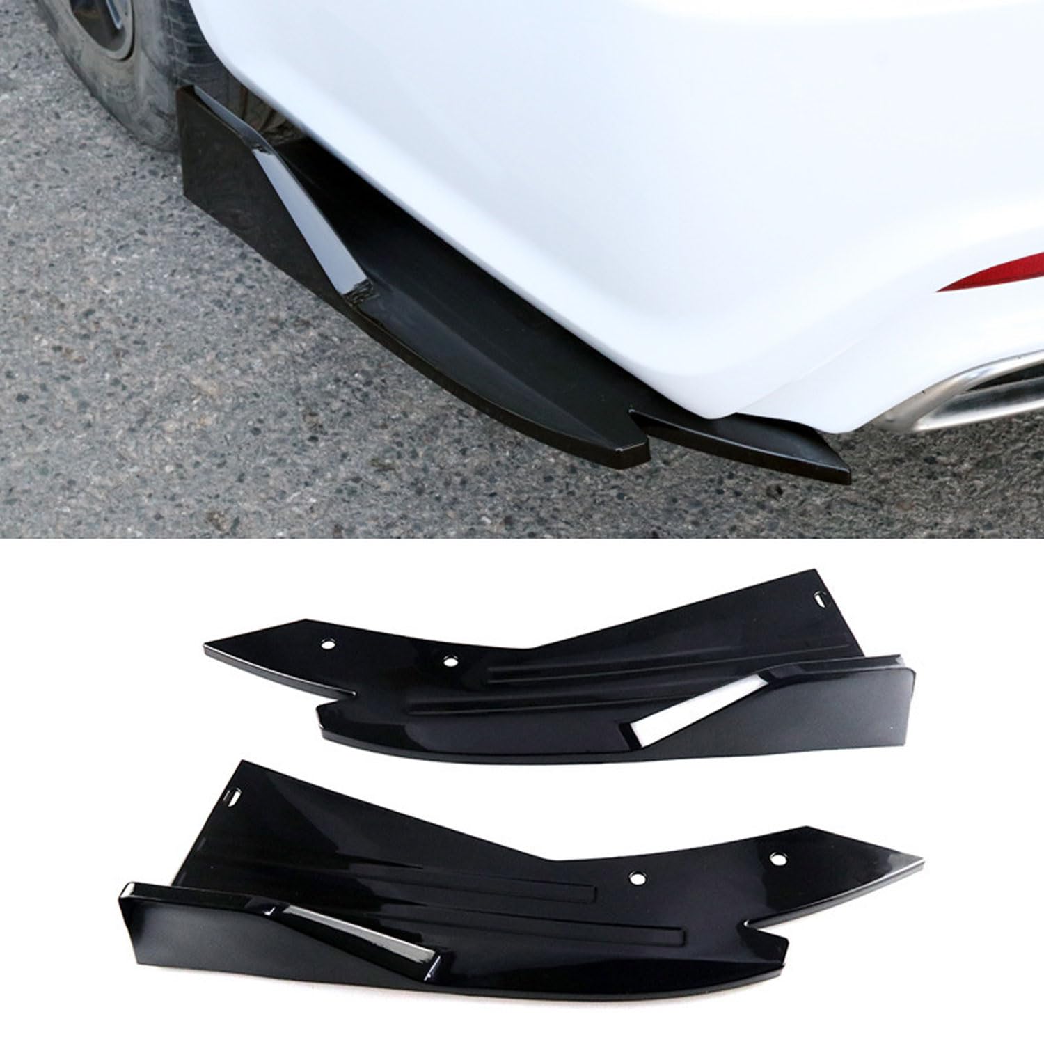 Front Rear Bumper Lip Spoiler Splitter Side Skirt Body