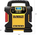 DEWALT DXAEJ14-Type3 Digital Portable Power Station Jump Starter - 1600 Peak Amps with 120 PSI Compressor, AC Charging Cube, 15W USB-A and 25W USB-C Power for Electronic Devices