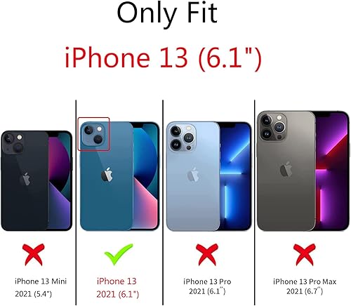 Miniatura 2 de KUMTZO Funda compatible con iPhone 13, bonita funda de TPU suave y transparente con anillo de caramelo, protección de cámara, a prueba de golpes,