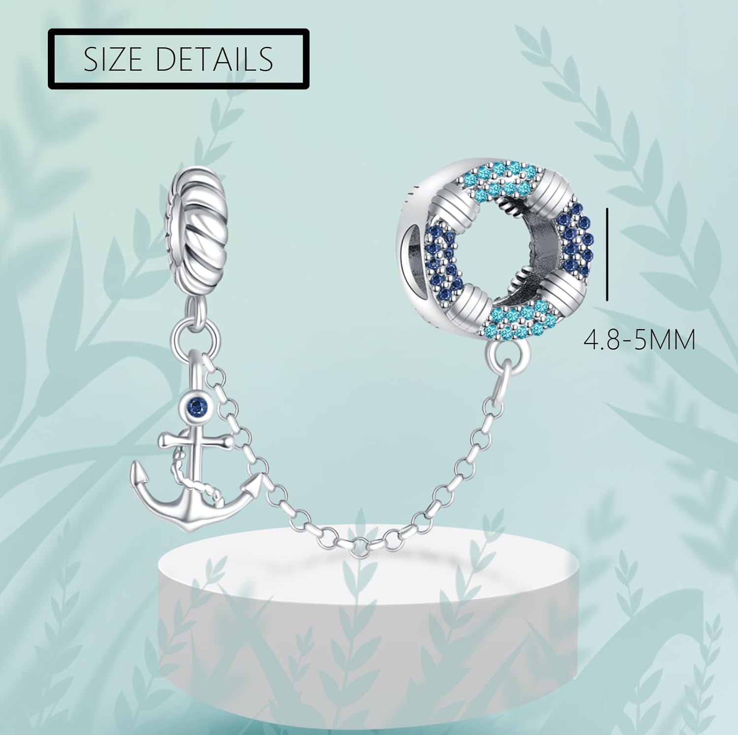 Ocean Ship Anchor Safety Chain 925 Sterling Silver Bracelets For Women Charms Birthday Gift for Family Friends - Image 4