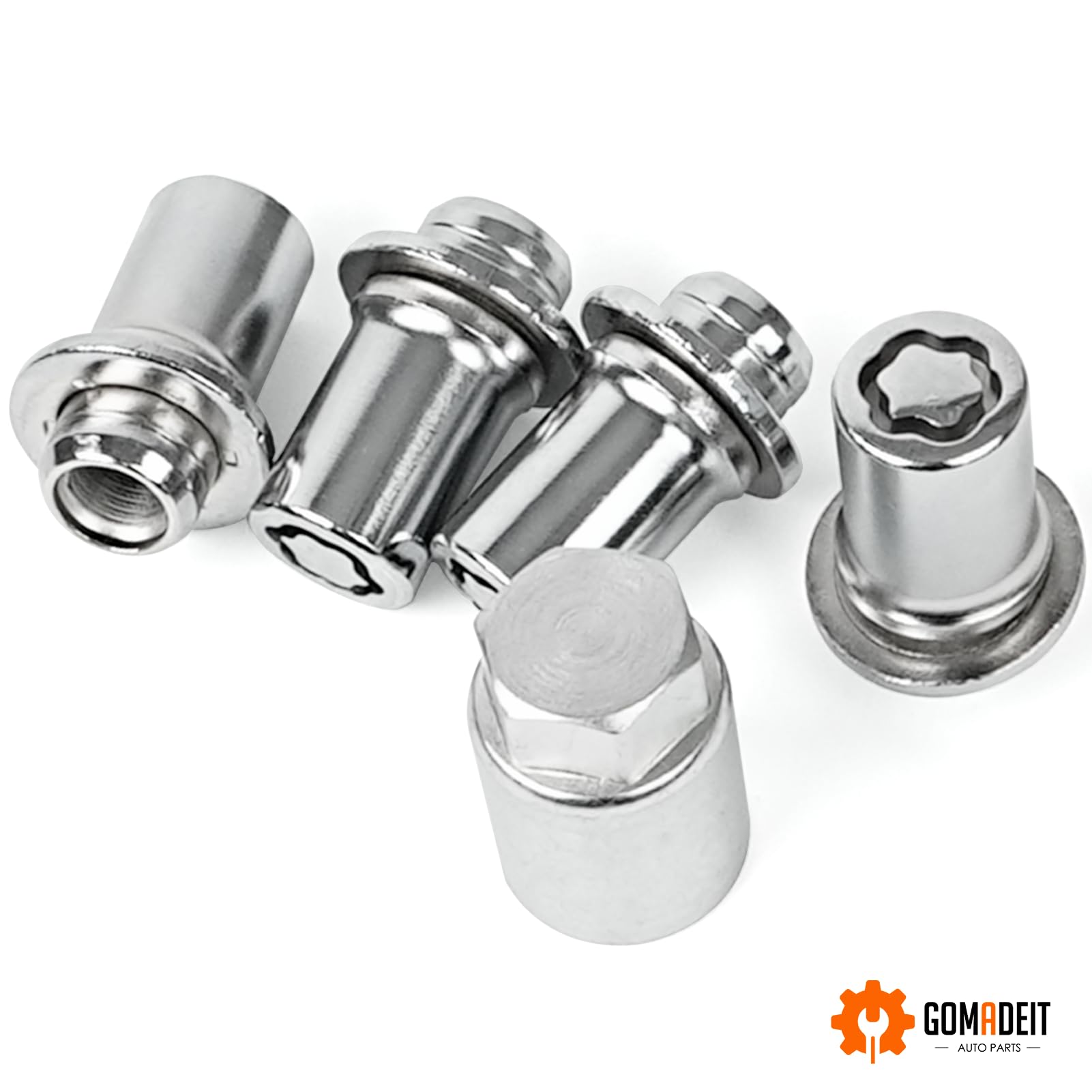 GOMADEIT Alloy Chrome Locking Lug Nuts fits for Lexus GS300 GS400 GS430 GX460 RX300 RX330 Toyota 4Runner Highlander Sequoia Solara Tacoma Lug Nuts 1998-2023 Replace Toyota Lexus 00276-00901, w/Key