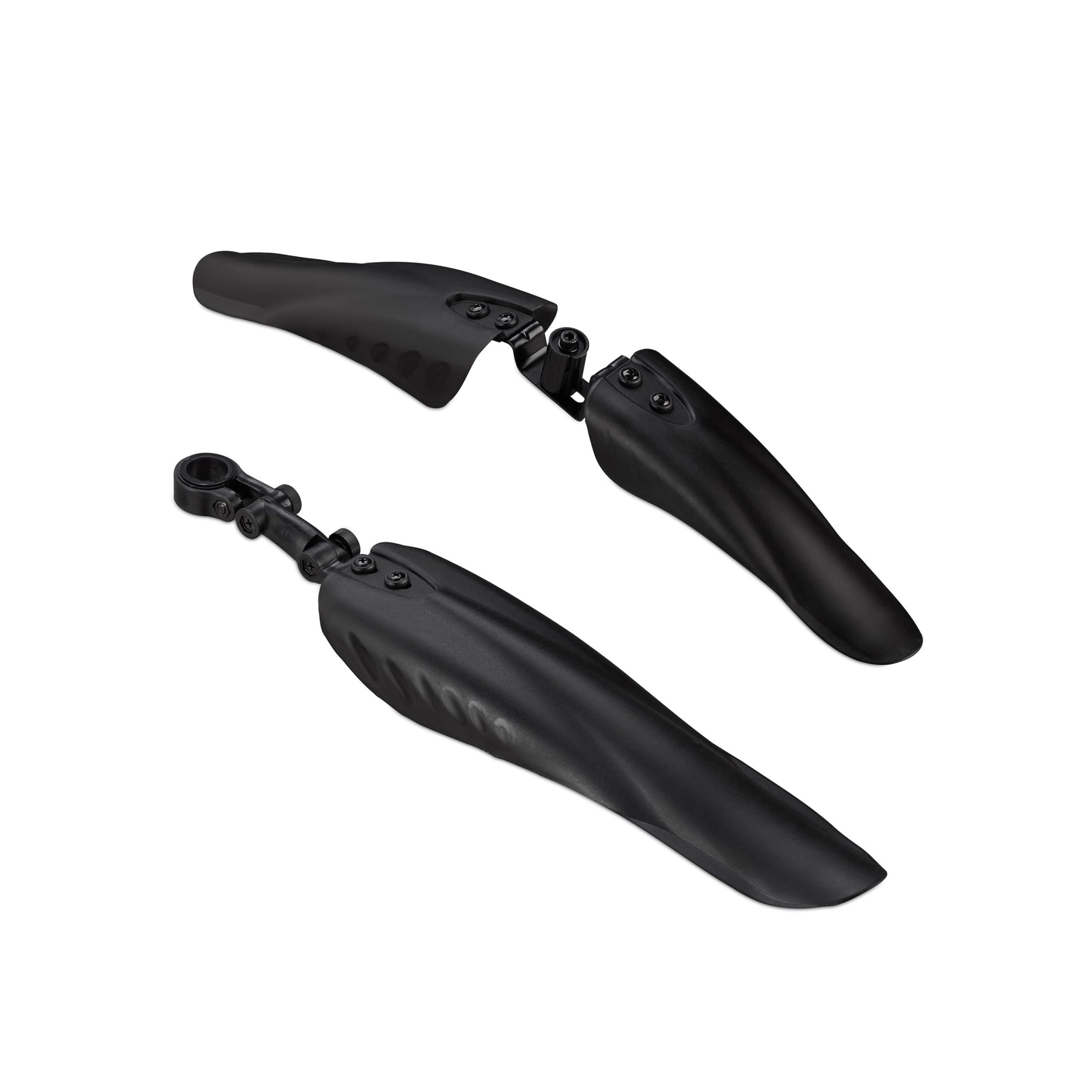 2 x Schutzblech Set, Spritzschutz für vorn & hinten, Räder mit 24-28 Zoll, Einsätze für versch. Sattelstangen, schwarz