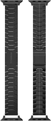 KULUZE Correa para Apple Watch, correa de metal de titanio de 4945441.654 in para Apple Watch Ultra 2Series 98765SE, banda más ancha para hombres