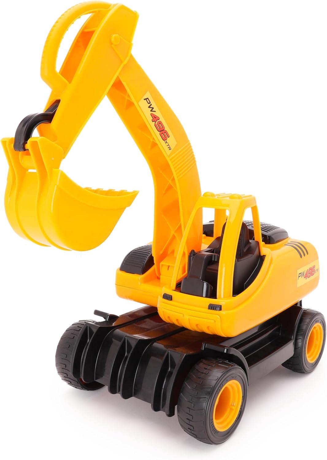 Toyland® 60 cm (24") - Excavadora Gigante de Juguete con calcomanías Adhesivas - Brazo móvil y balde - Juguetes de construcción