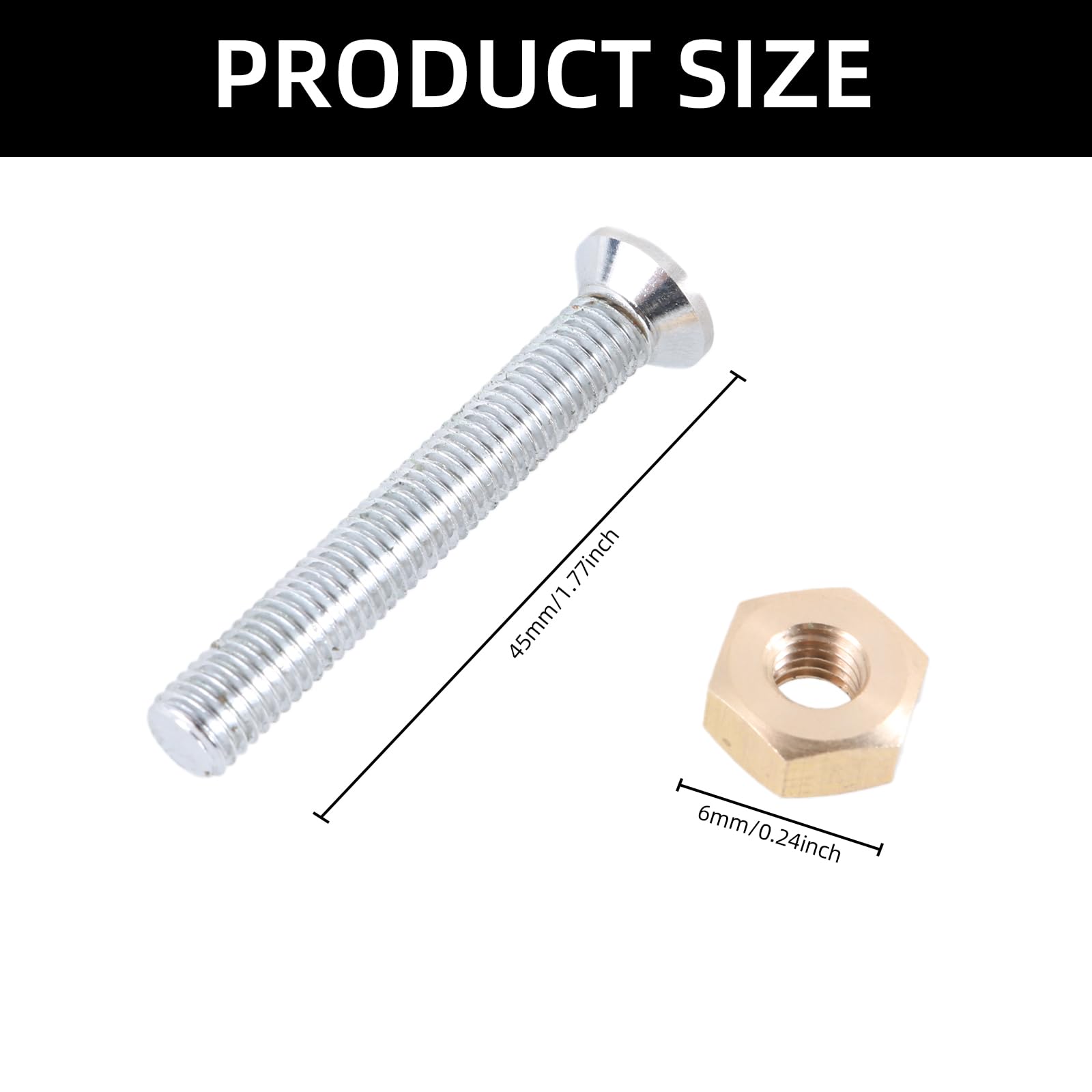4Pcs 6mm Pannello Viti di Fissaggio Cartucce Fonografo Vite Per Garrard 301 Giradischi Cartuccia Montaggio In Acciaio Inox