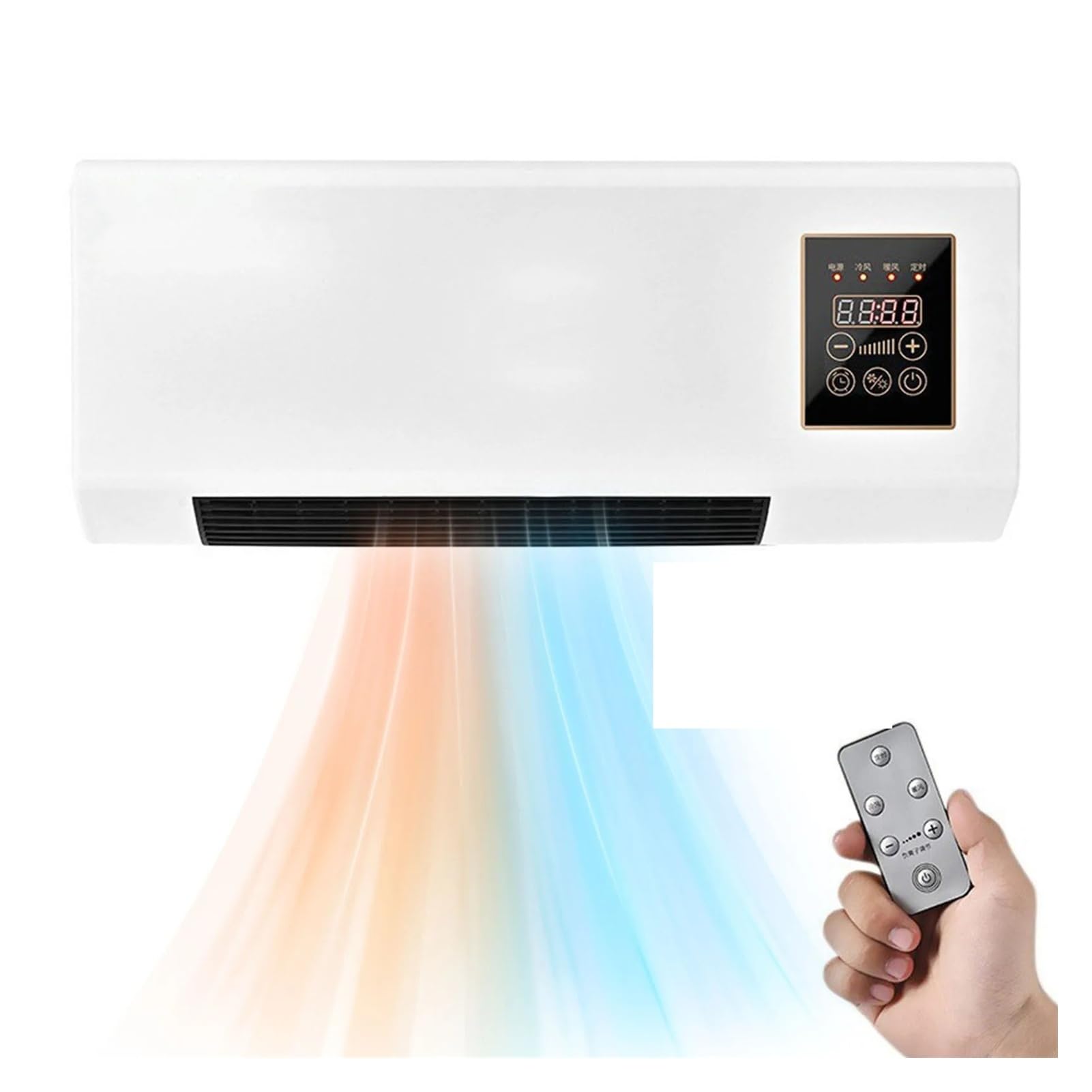 Ventilatore a parete, unità fredda/calda divisa con telecomando