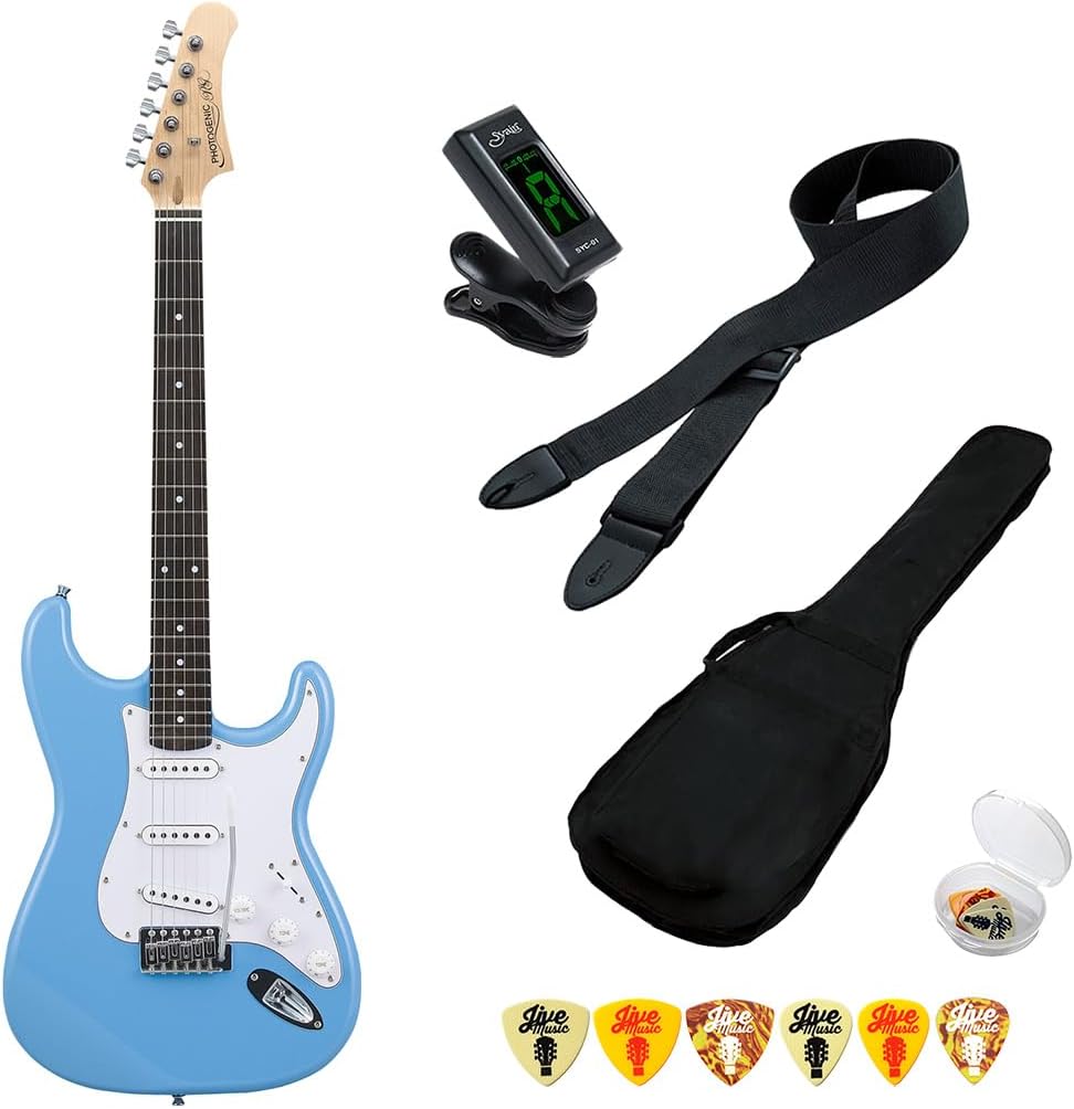 エレキギター 初心者セット 6点 PhotoGenic ST180 UBL ライト