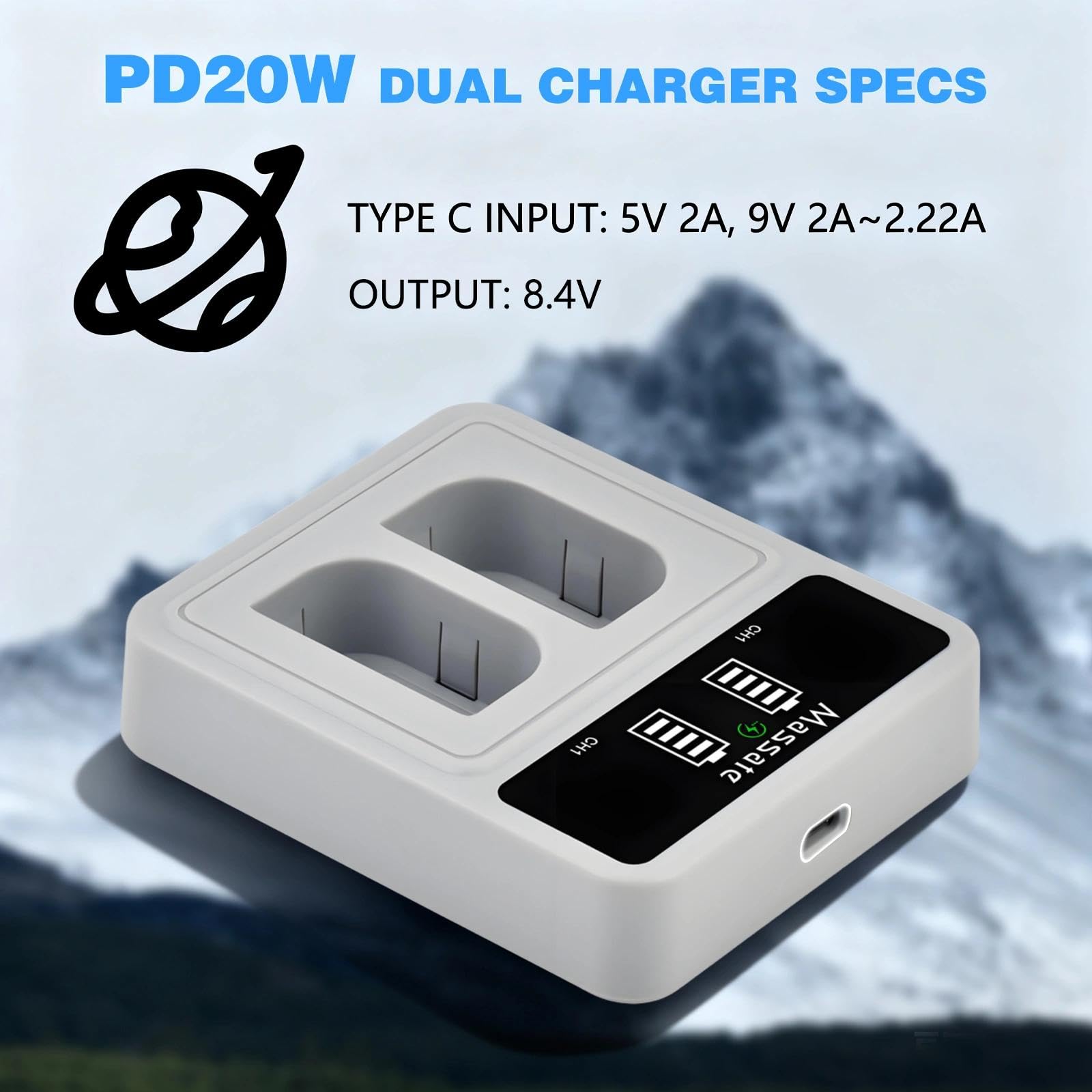 Zestaw 3 baterii 2600 mAh LP-E6 + szybka ładowarka LED PD20W — pełne ładowanie w ciągu 2,5 godziny, akumulator LP-E6 do Canon EOS 5D Mark II/III/IV, 5DS/R, 6D/6D II, 7D/7D II, 60D 70D 80D 90D