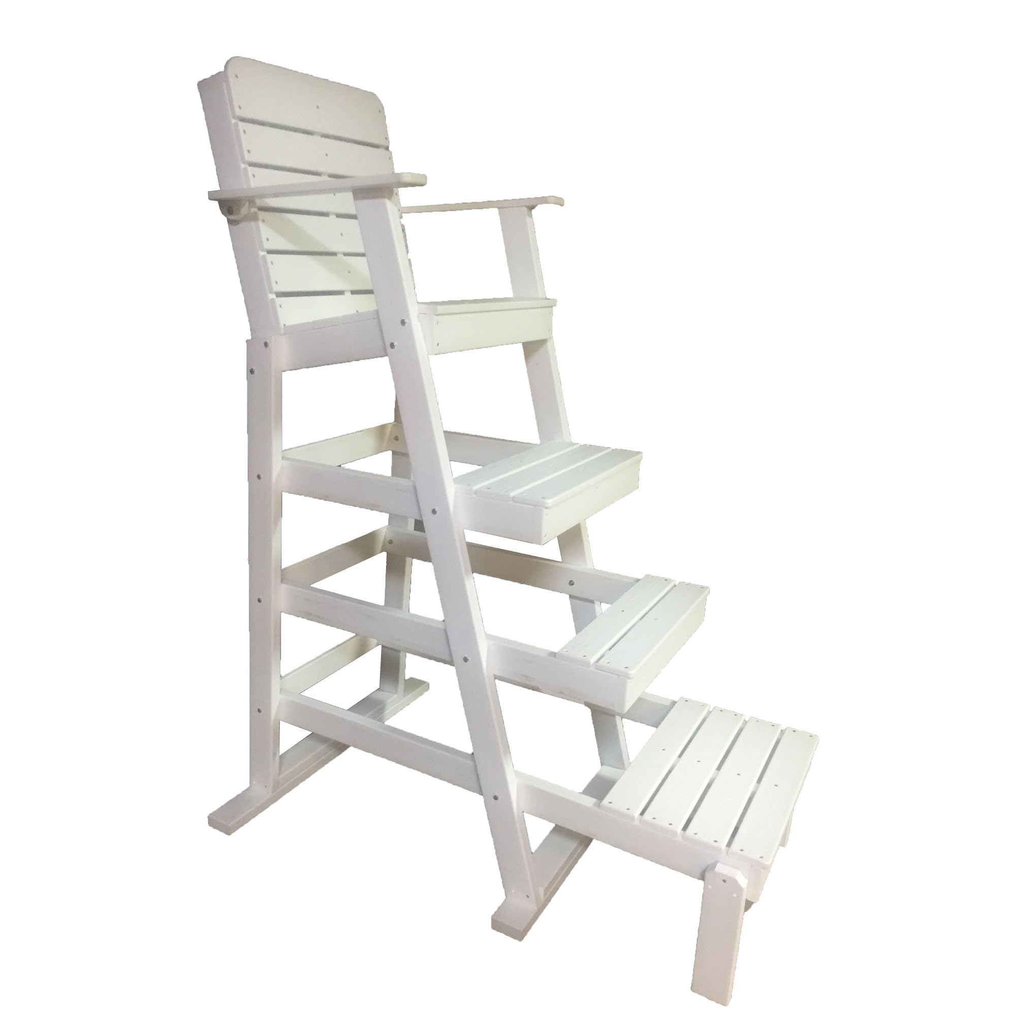 Lifeguard Chair for Pool, Lake and Beach (60") Made in The USA - Durable Recycled Plastic Lumber, Long Service Life, Comfortable with Wide Steps, Stable Platform