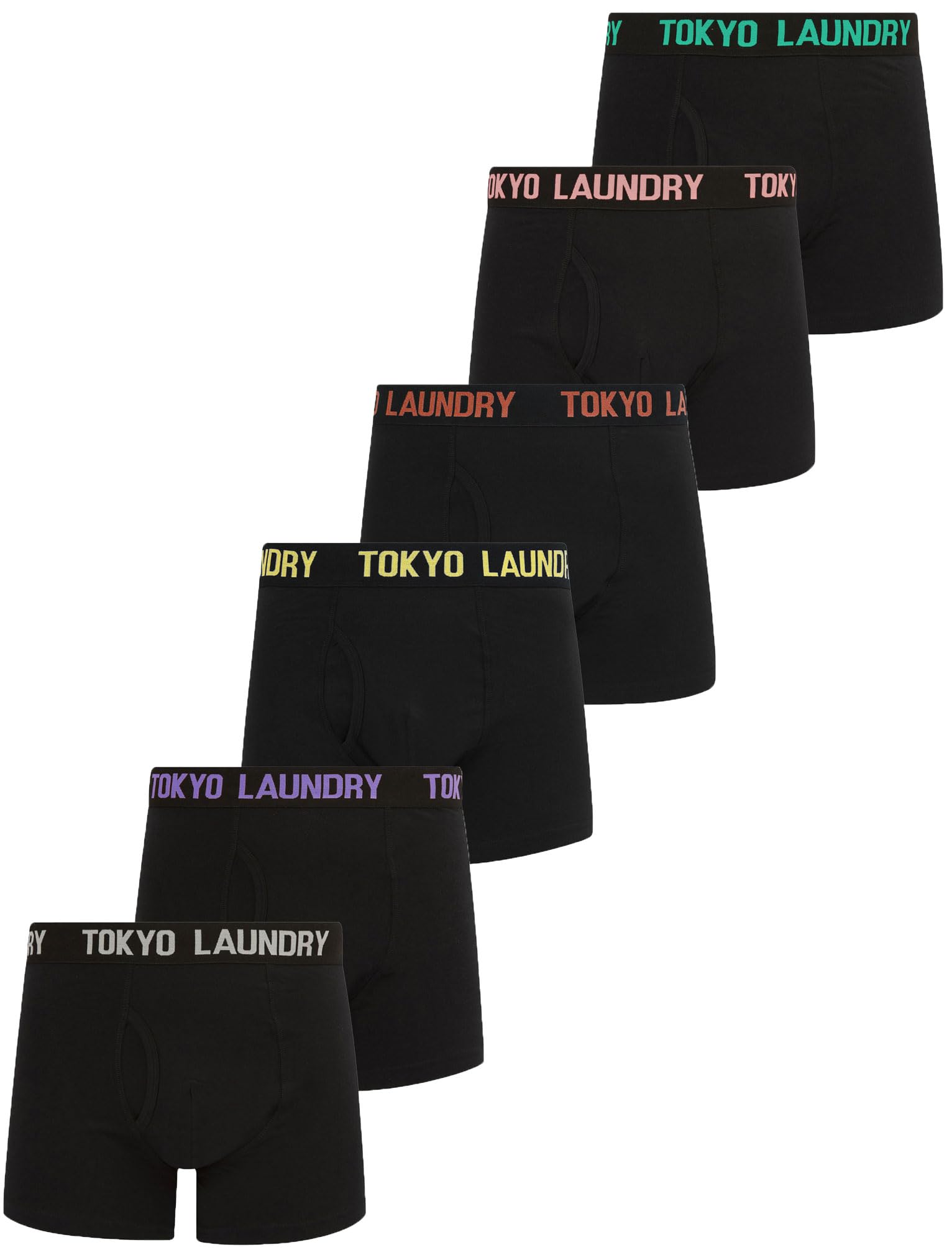 Tokyo Laundry Men's (6 Pack) Stretch Cotton Gift Box Boxer Shorts Set