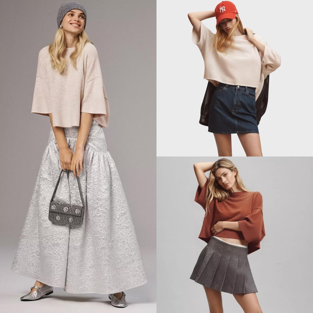 Saodimallsu Womens 3/4 Sleeve Sweaters Lightweight Crewneck Loose Pullover Casual Oversized Fall Knit Tops - Image 6