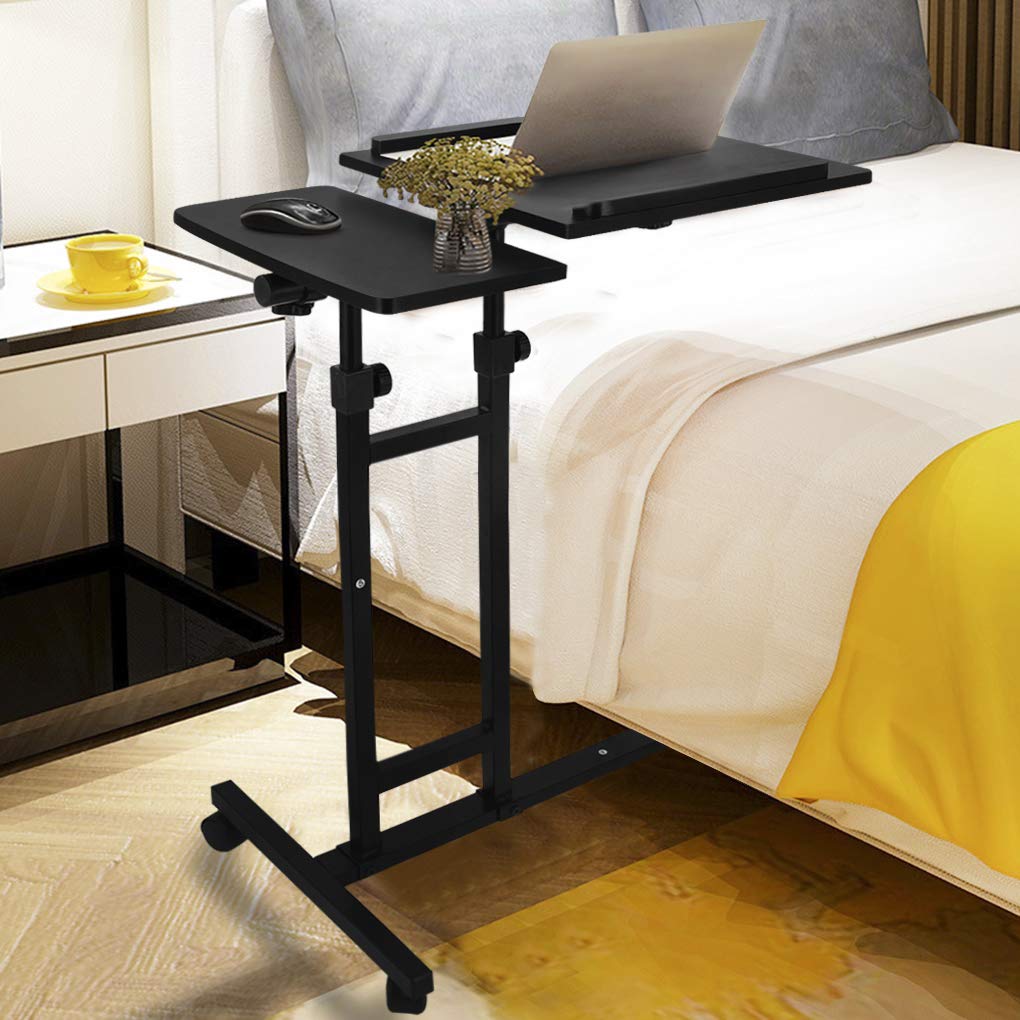 Buy Overbed Table Rolling Laptop Table Over Bed Desk Lap Desk for