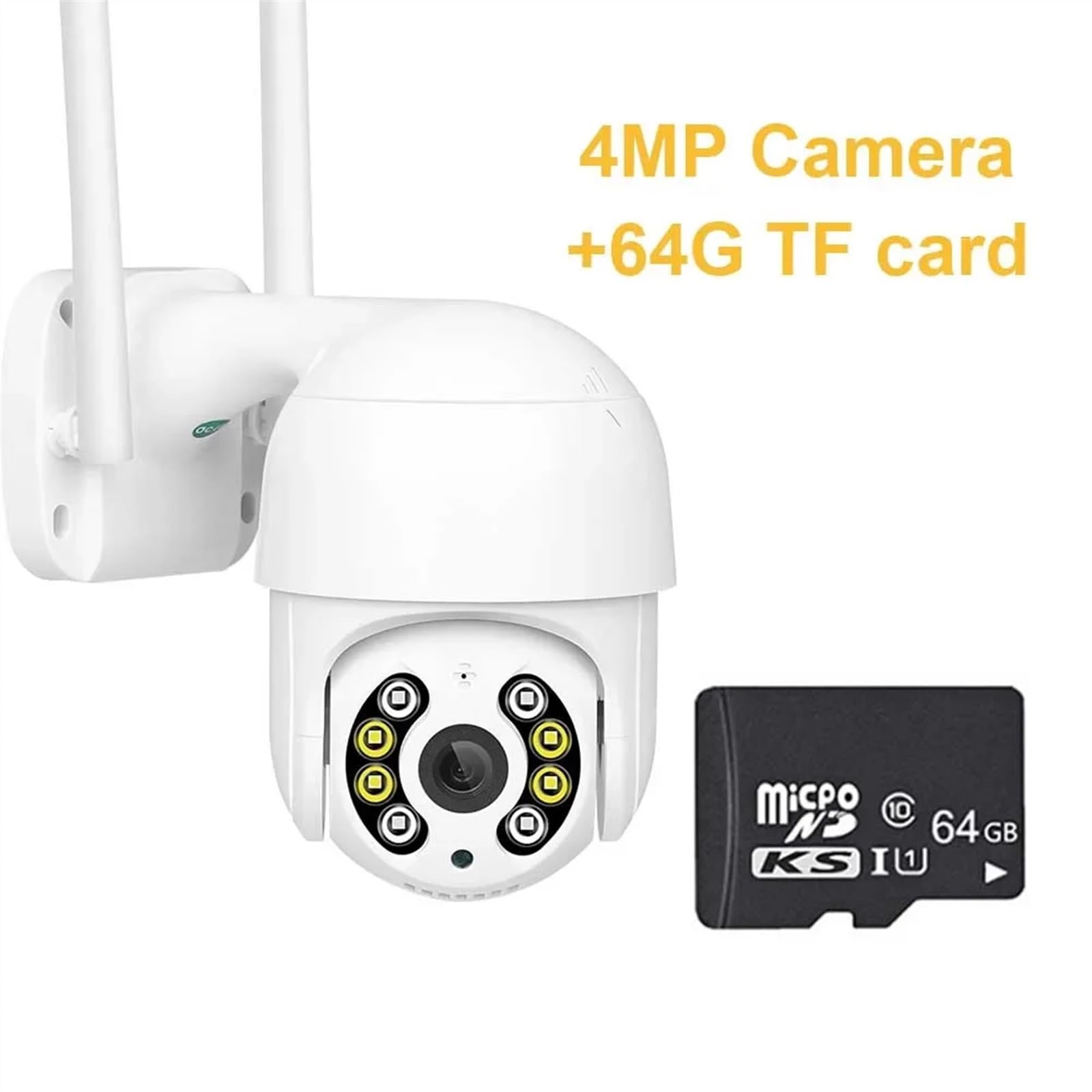 Bezprzewodowa kamera IP 4K 8MP Bezpieczeństwo zewnętrzne Kamera PTZ 4MP HD Automatyczne śledzenie Kamera CCTV P2P(4MP Add 64G)
