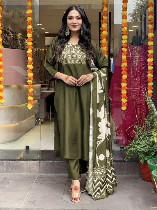 Image of SHIENZY Cotton Blend Kurta Set for Women
