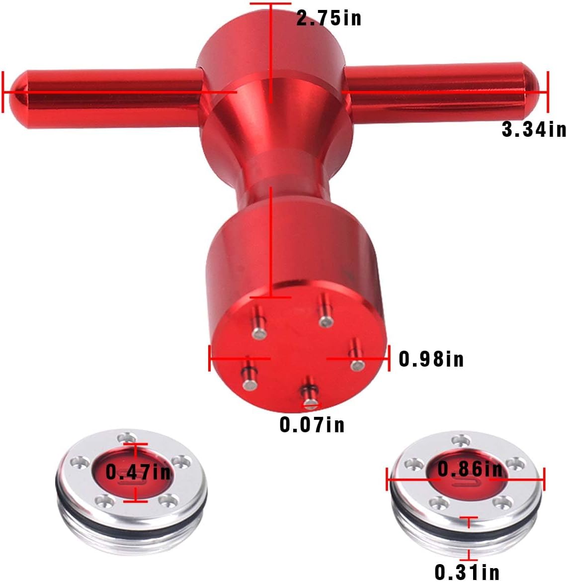 HISTAR 2Pcs Golf Custom red Weights + Red Wrench for Titleist Scotty Cameron Putters