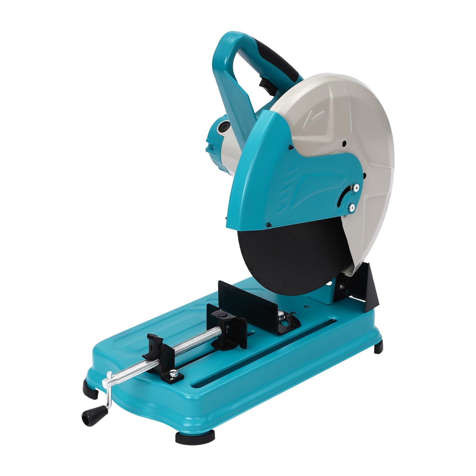 Sierra circular para metal, 2800 W, 3800 rpm, corte de metal ajustable, sierra tronzadora plegable para madera, hierro angular, acero, acero, perfiles de aluminio, barras de hierro macizo, tubos de