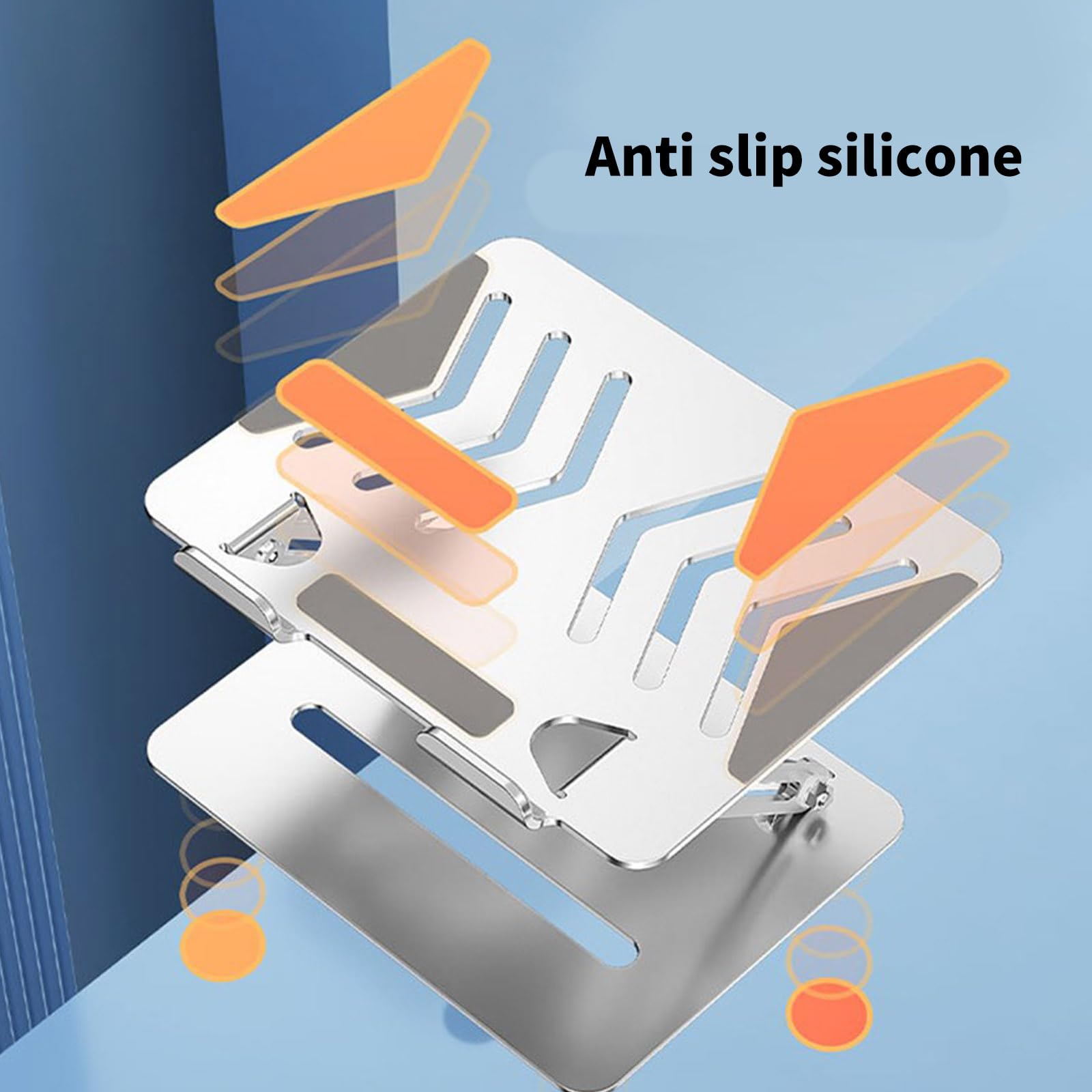 Supporto pieghevole per tablet in acciaio al carbonio Dissipazione del calore portatile regolabile per notebook Dissipazione del calore portatile