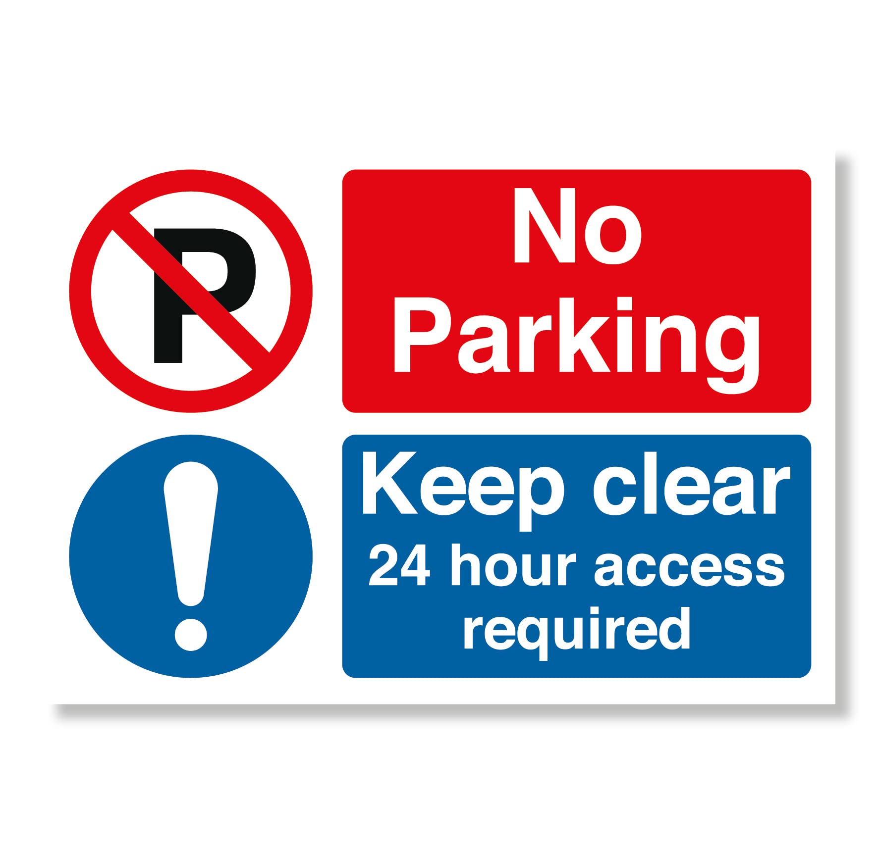 Punkcards, 4 x No Parking Keep Clear, 24 hour access required, Safety Sign, Warning Sign, A4 210mm x 297mm 3mm Foamex - Image 2