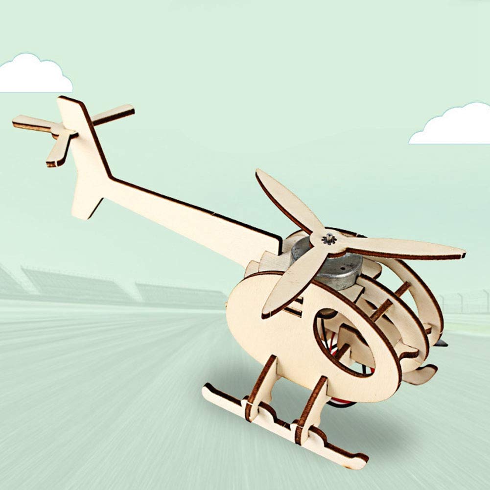 Gegong Kit Artigianato per Bambini per Bambini a Aereo in Legno educativo aderoperato Solare per Bambini