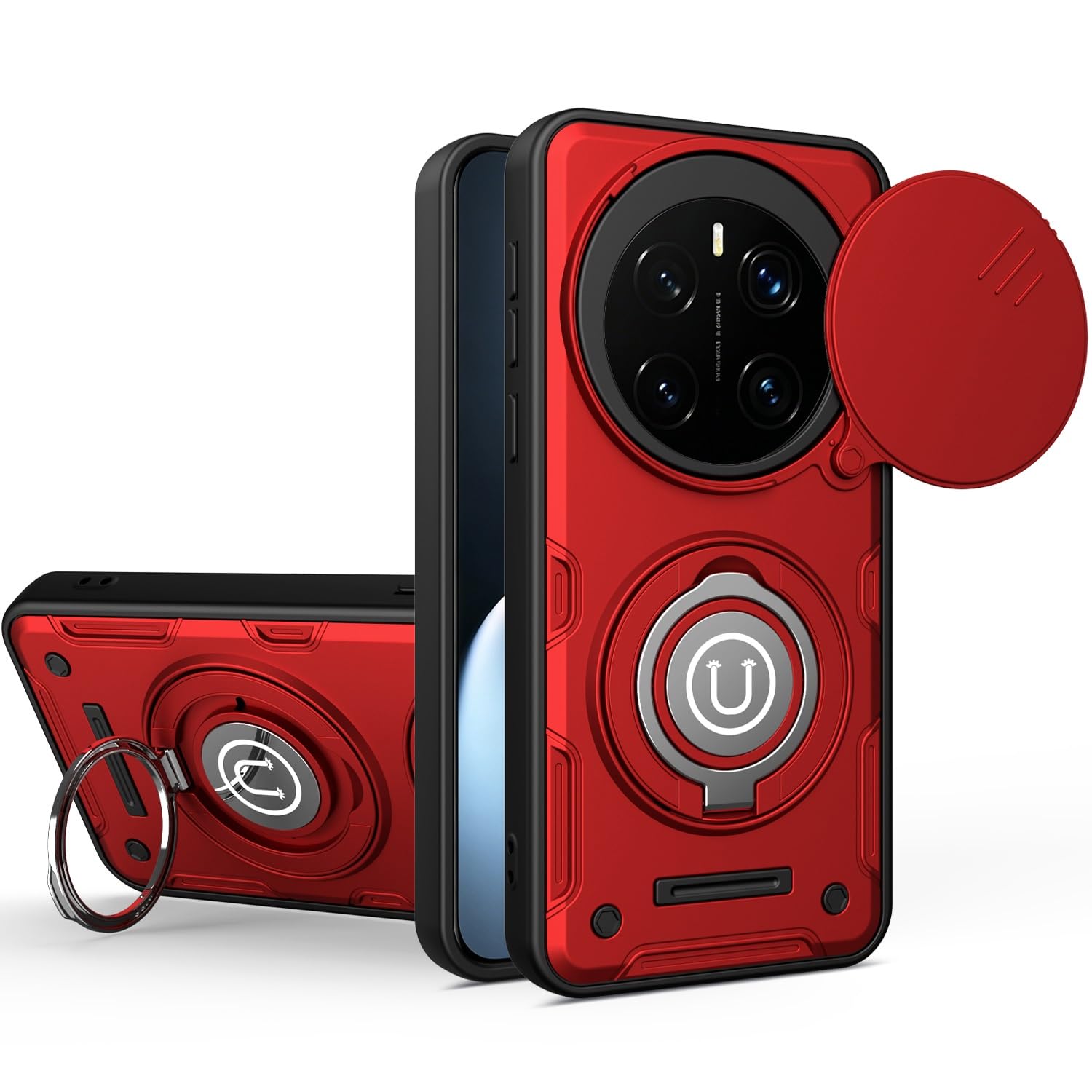 Coque Huawei Magic7 Pro antichoc robuste rouge avec protège objectif photo - 8