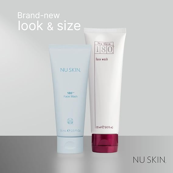 Nu Skin 180 Face Wash | Moisturizing Cleanser with Vitamin C for Mature Skin | Hydrating Facial Cleanser for Fine Lines & Skin Texture | 2.5 Fl Oz | 1 Pack