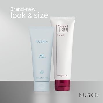 Nu Skin 180 Face Wash | Moisturizing Cleanser with Vitamin C for Mature Skin | Hydrating Facial Cleanser for Fine Lines & Skin Texture | 2.5 Fl Oz | 1 Pack
