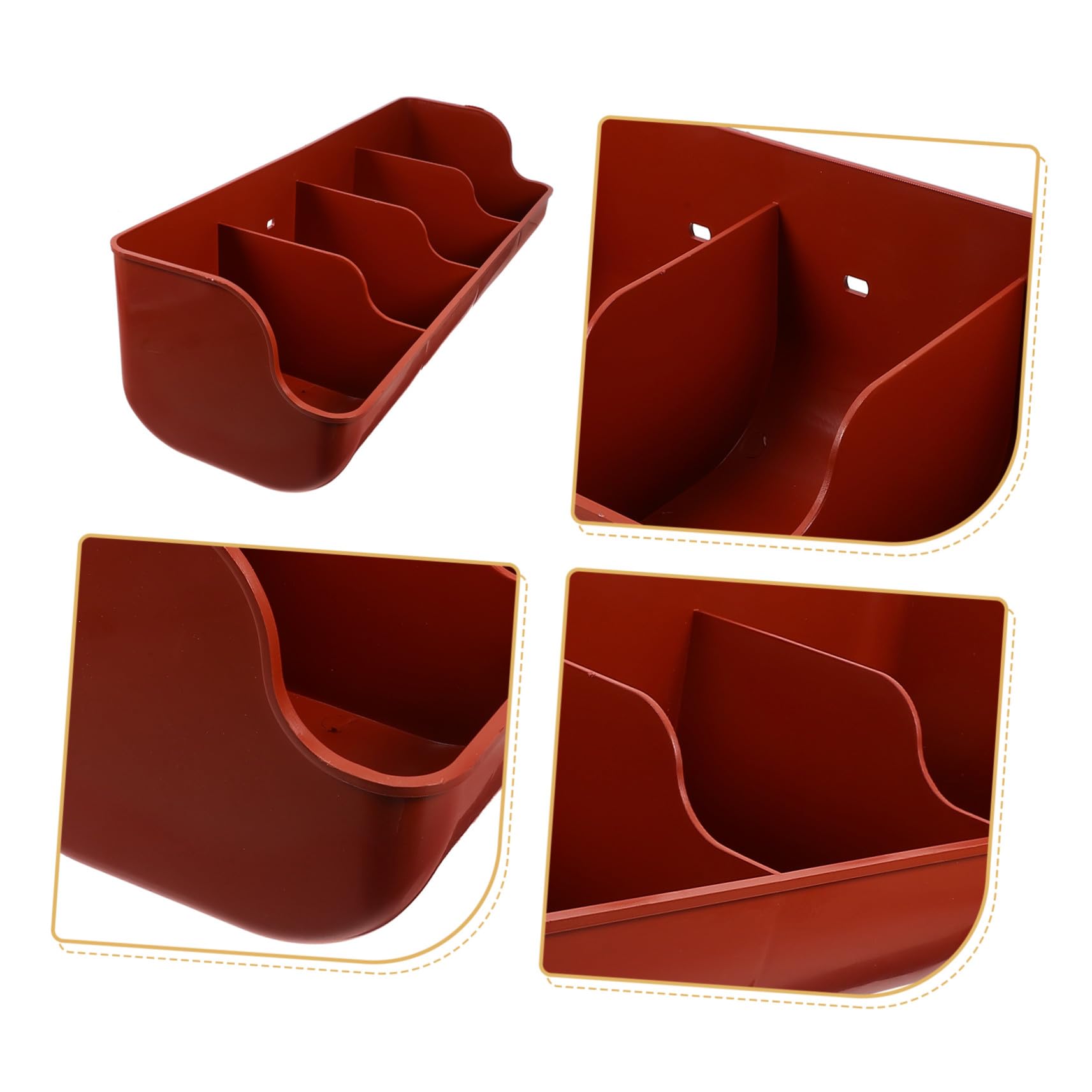 Mangiatoia per Suinetti in Plastica Multi-scomparti, Resistente Agli Urti, Capacità Multipla per Allevamento Suino in Contesto Agricolo