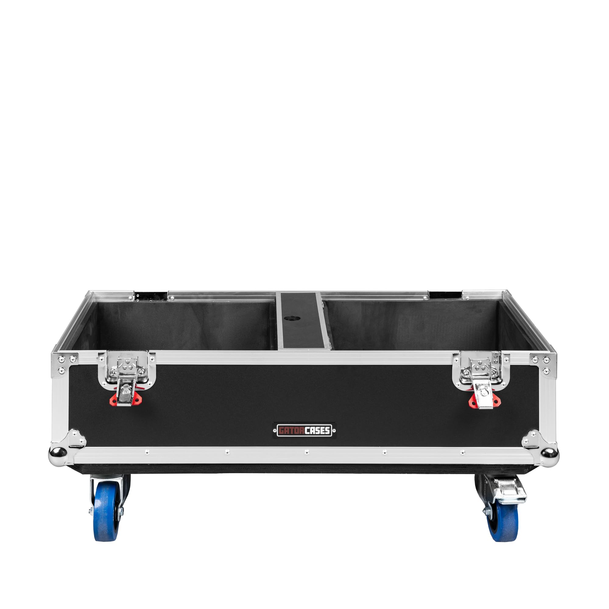 Gator Cases G-Tour Serie ATA Style Road Case für 2X QSC K12 Lautsprecherboxen mit Kabelaufbewahrung und strapazierfähigen 4" Rollen (G-Tour SPKR-2K12)