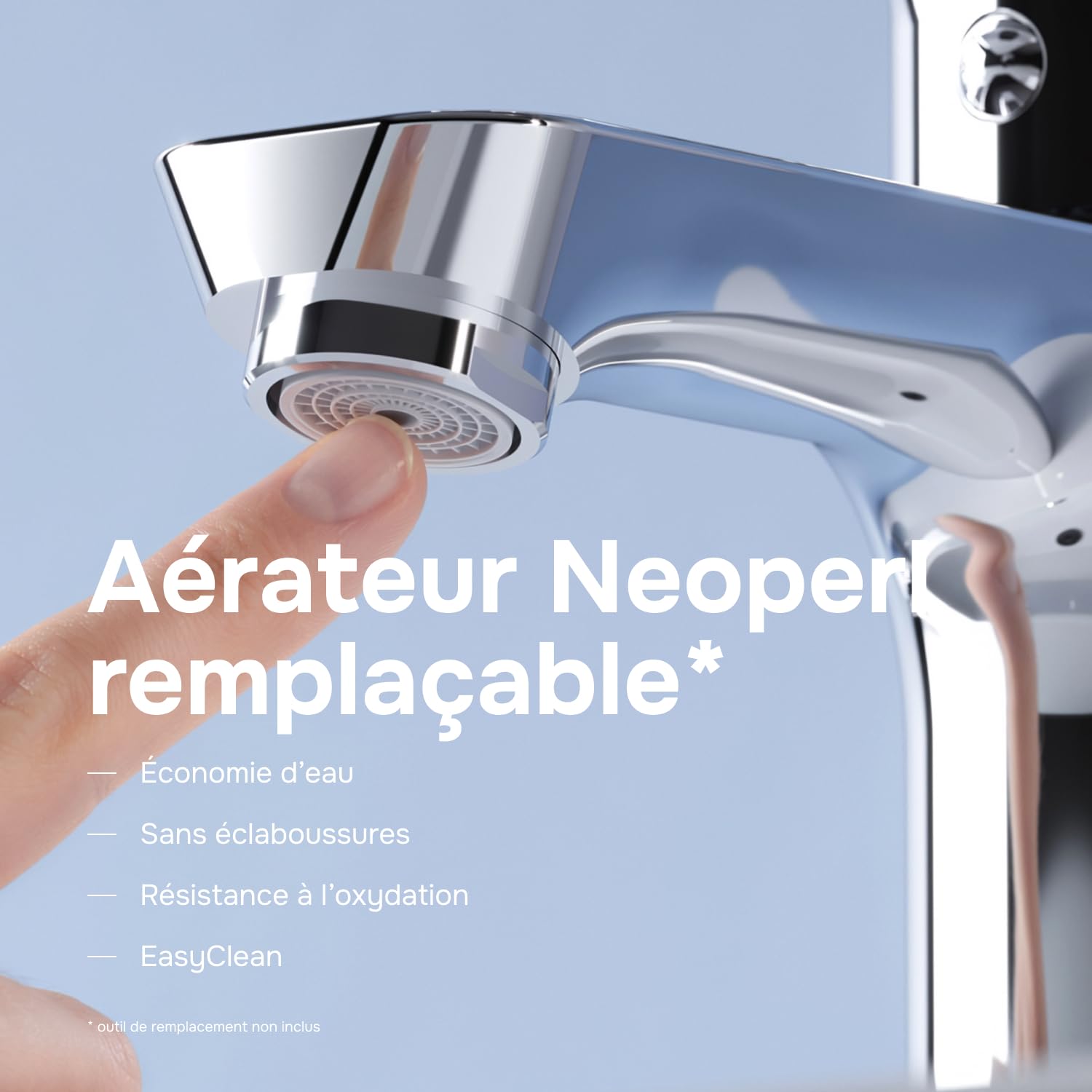 AM.PM – Robinet Salle Bain Hit FTA82200, Mitigeur Lavabo Monocommande en Laiton avec Bonde de Vidage, Robinet Lave-Main Chromé