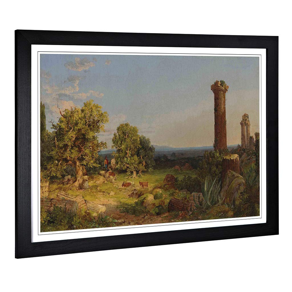 Big Box Art Framed Print of Jasper Francis Cropsey Landscape Design | Wall Art Picture | Home Decor for Kitchen, Living Room, Bedroom, Hallway, Black, A2 / 24.5x18 Inch / 62x45cm