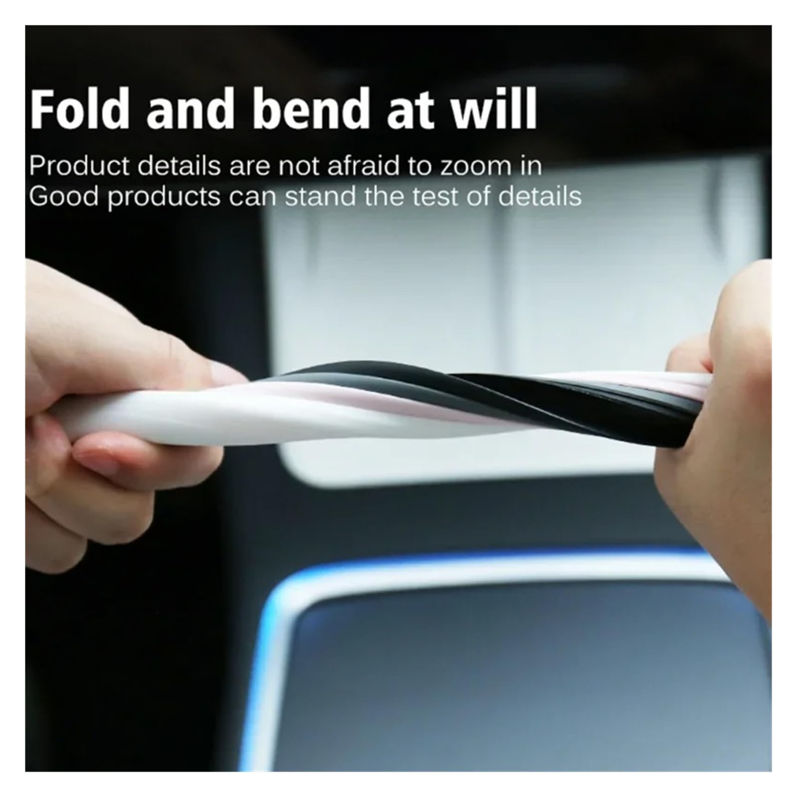 Pellicola Protettiva In Silicone Per Tesla Model 3 E Y – Cornice Per Display Centrale, Antigraffio 9H, Anti Impronte E Antiriflesso - 2
