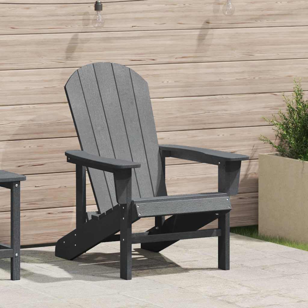 vidaXL Chaise Adirondack Gris Clair 82 x 74 x 92 cm HDPE, Chaise Adirondack, mobilier de Jardin Moderne, Salon extérieur stylé, Fauteuil détente, relaxez-Vous à l'extérieur