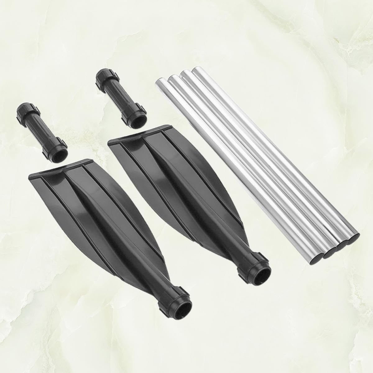 Abaodam Aluminium Doppelend Kajakpaddel 210cm Abnehmbar Leichtes Bootsruder mit Gerippten Blättern und Tropfringen Mehrzweckpaddel für Kajak Ruderboot und Floß