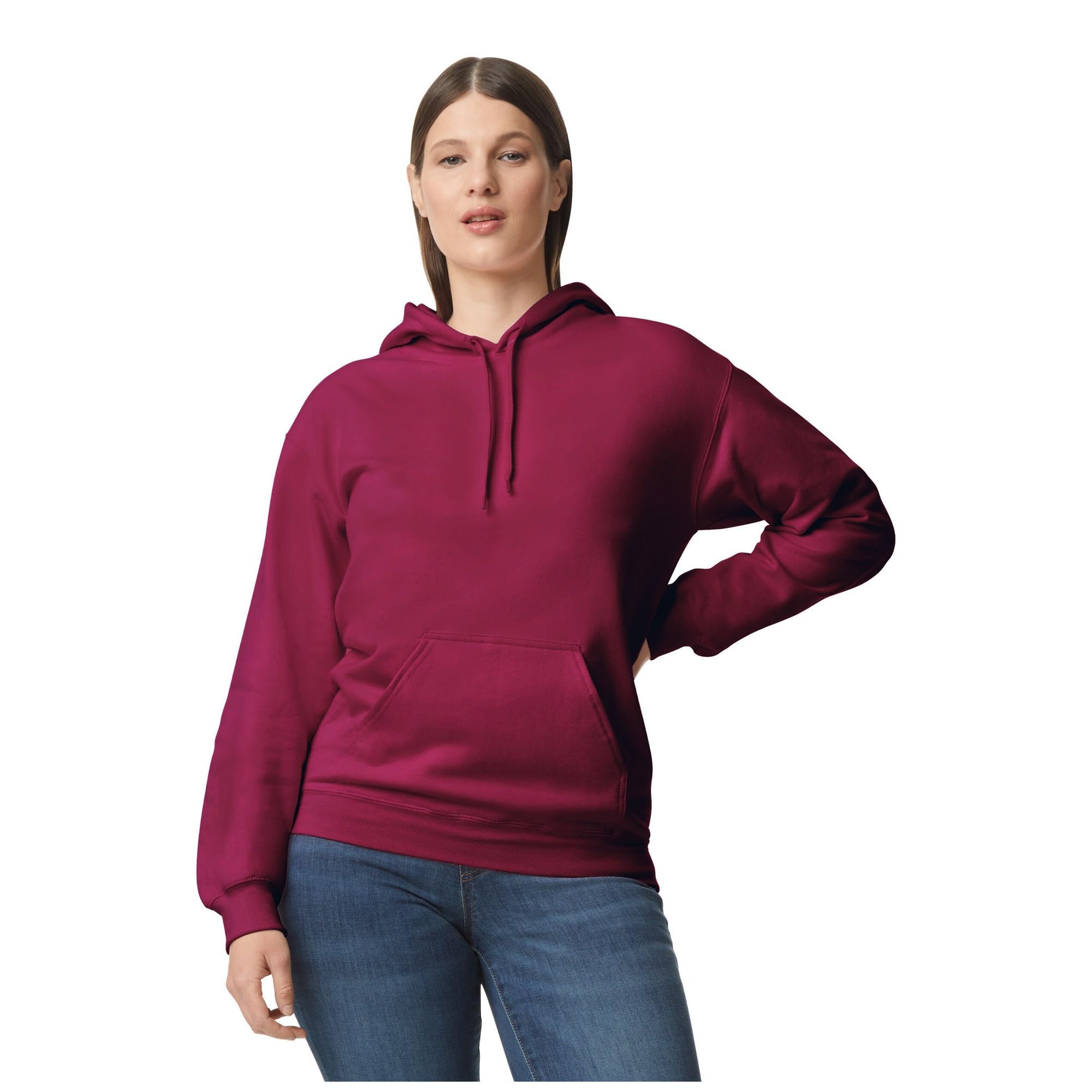 Gildan Unisex Adult Softstyle Fleece Midweight Hoodie (XXL) (Maroon)