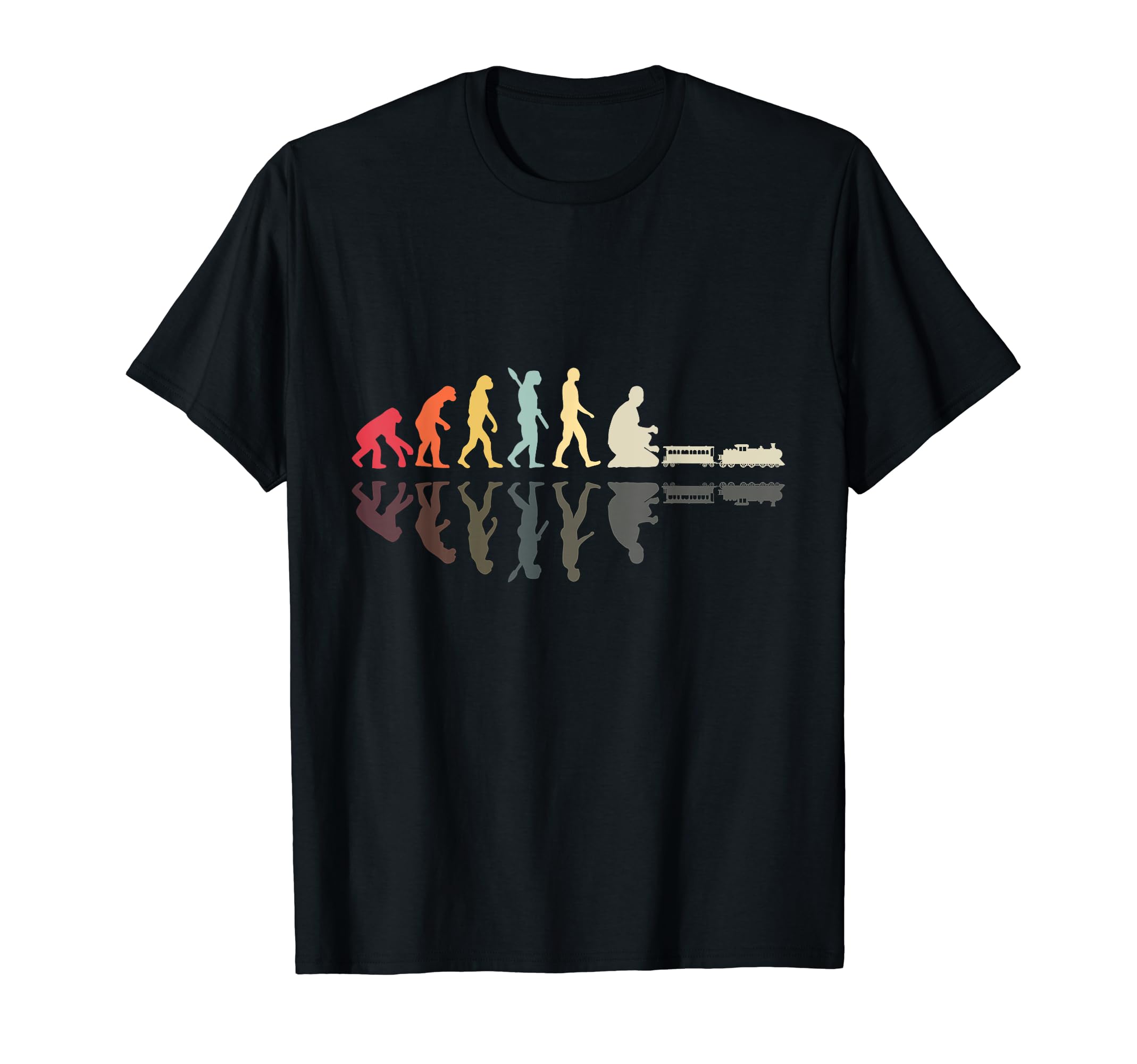 Evolution of Human Train Model Railway T-Shirt