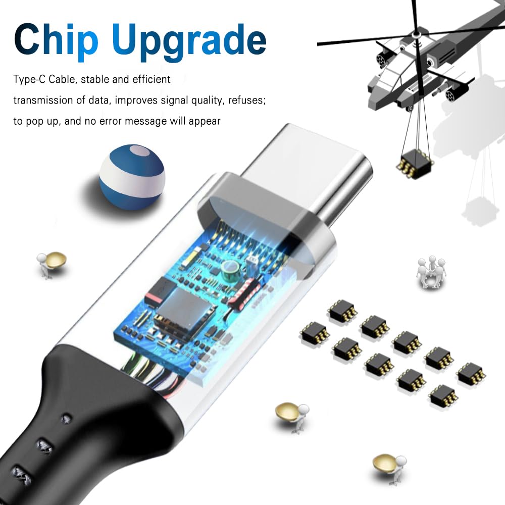 Paquete de 3 cables de carga rápida USB C de nailon trenzado tipo C a tipo C de 3 pies y 60 W para Samsung S23 Ultra/A14/S23/A54, iPhone 16/Pro Max, iPhone 15/Pro Max, Pixel 8 7, Redmi, iPad Pro | Compatible con Samsung, iPhone, Pixel, iPad, MacBook. Nail