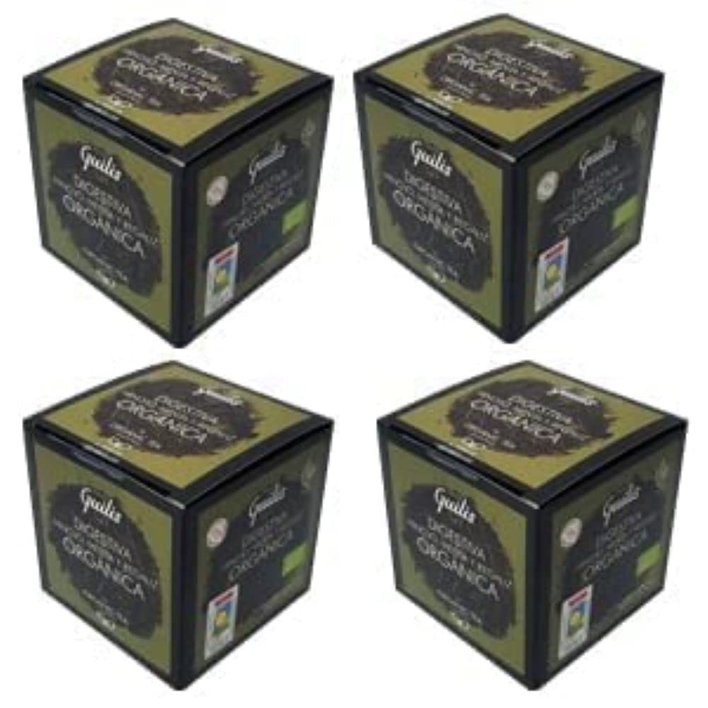 CAFES GUILIS DESDE 1928 AMANTES DEL CAFE Infuso digestivo biologico di finocchio, menta e foglie di liquirizia Scatola da 15 piramidi - Confezione da 4