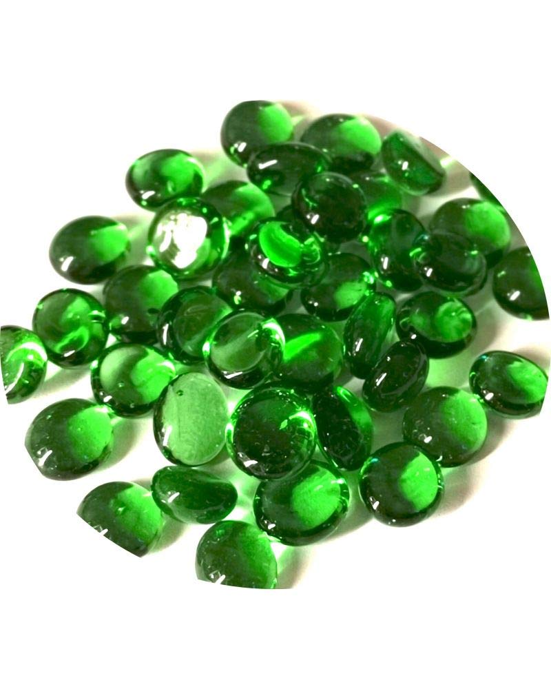500 G De Billes Plates En Verre Jaune – Galets Décoratifs 12 Mm Pour Loisirs Créatifs, Bocaux Ou Compositions (loupe 300 Billes)