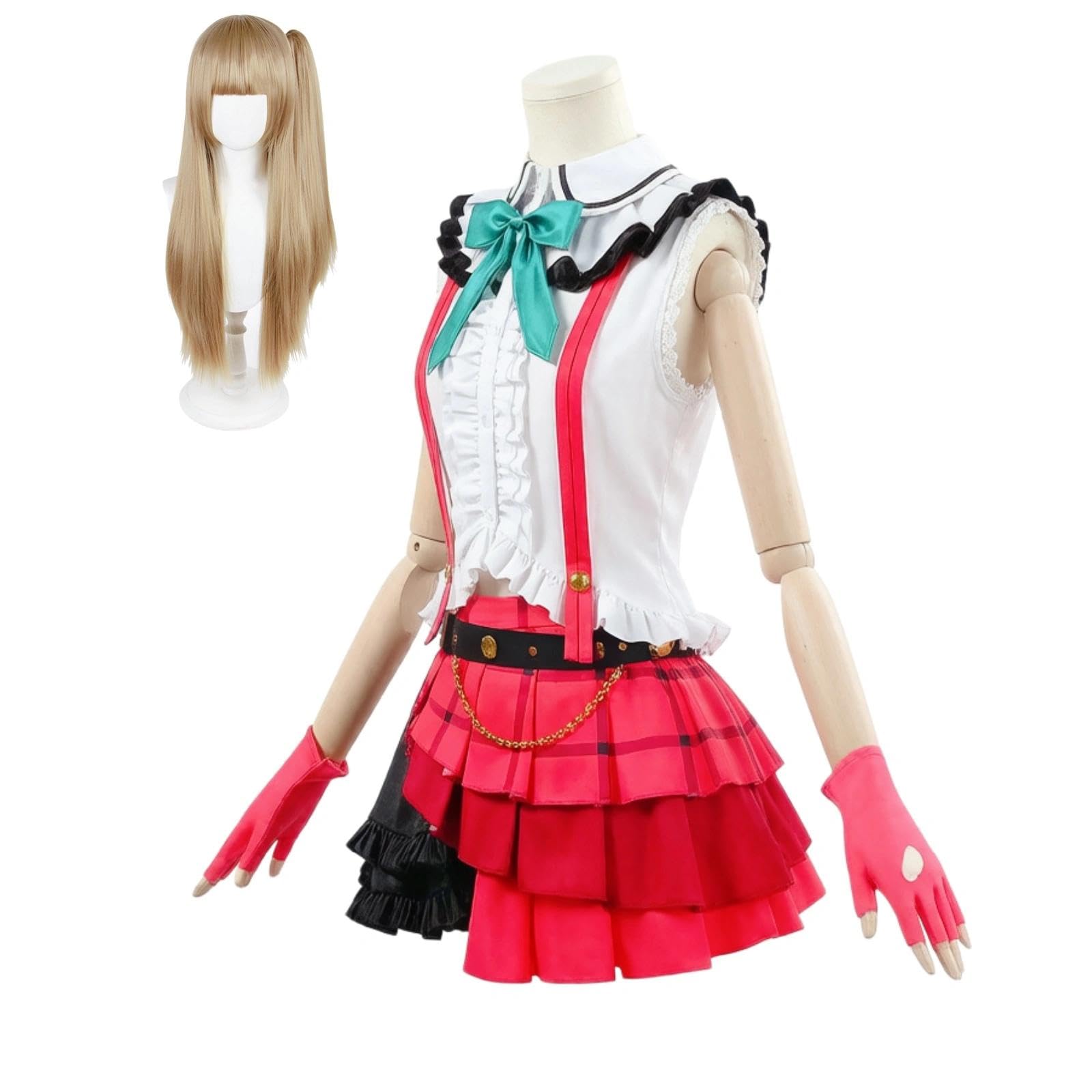 Halloween Kostüm für Erwachsene, Karneval Rollenspiel Cosplay Komplettset –Minami Kotori Stil