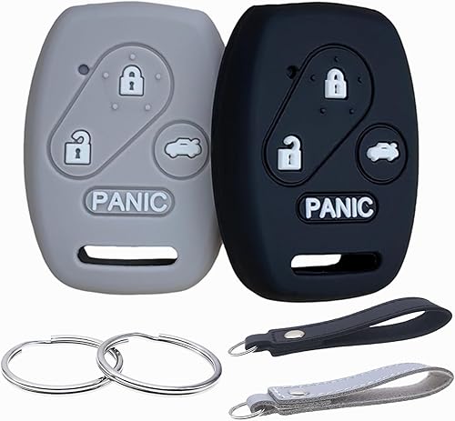 Funda de goma de silicona para llavero compatible con Honda Civic SI Hybrid EX Accord CR-V EX SE Pilot Element KR55WK49308 N5F-A05TAA N5F-S0084A